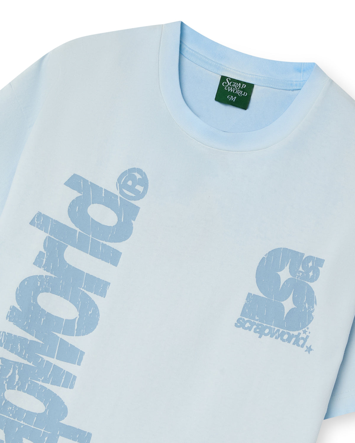 VERT ACID WASH TEE BLUE